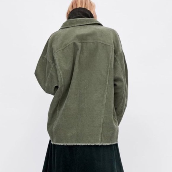 Frayed Green Corduroy Jacket - Picture 2 of 4